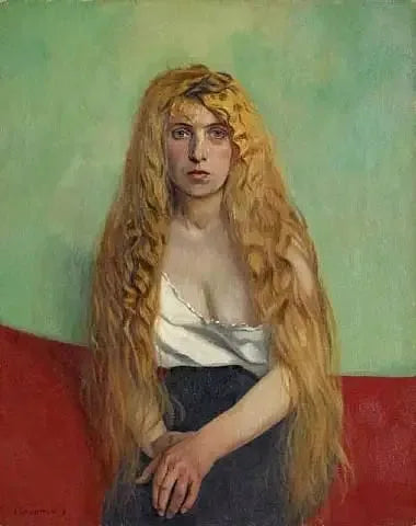 La chevelure blonde - Félix Vallotton image 1 copie de tableau peinte à la main