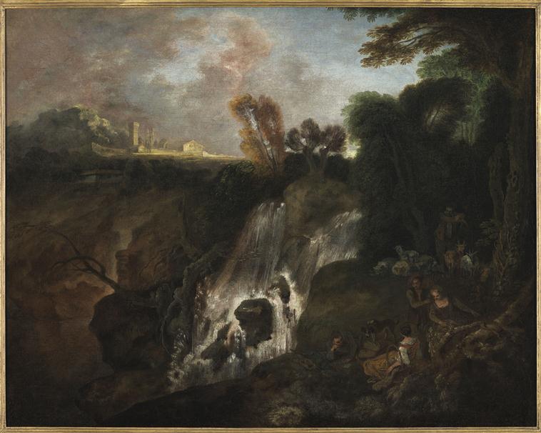 La Chute d'eau - Antoine Watteau image 1 copie de tableau peinte à la main