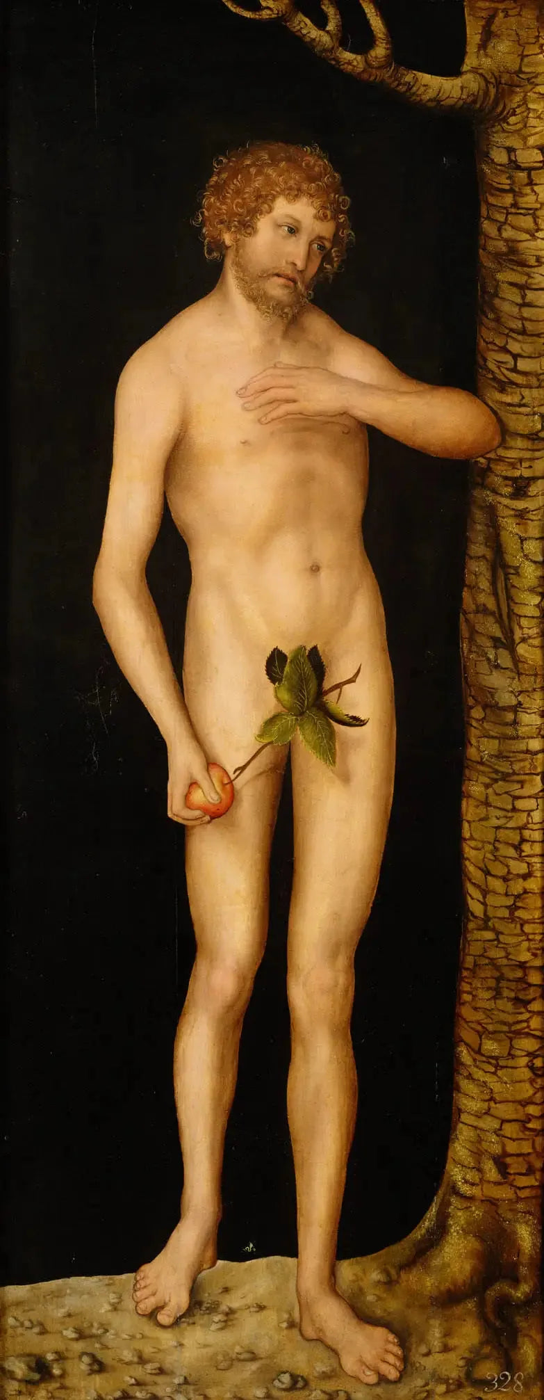 La chute de l'homme : Adam - Lucas Cranach the Elder image 1 copie de tableau peinte à la main