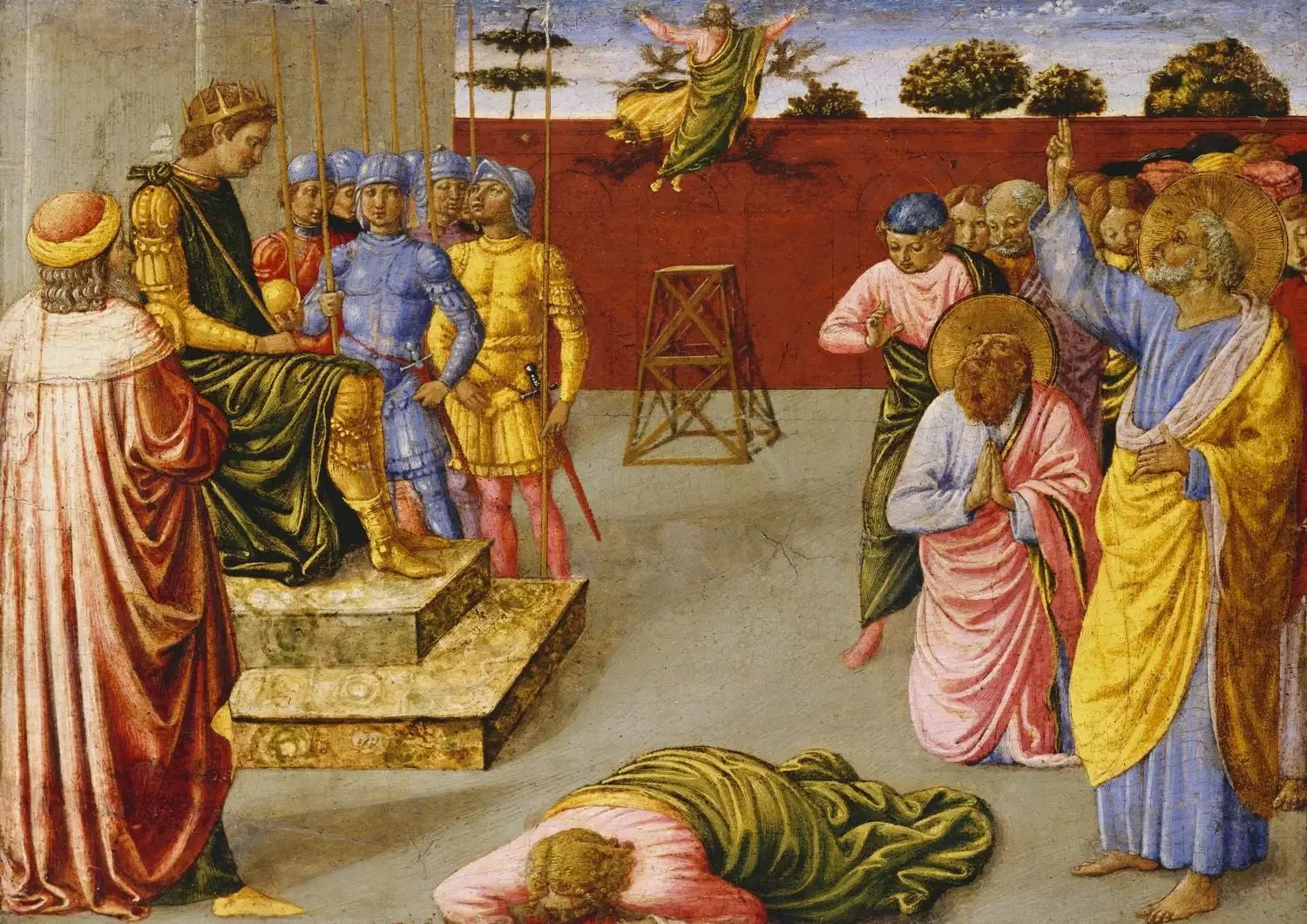 La chute de Simon le Mage - Benozzo Gozzoli image 1 reproduction réalisée par Alpha Reproduction