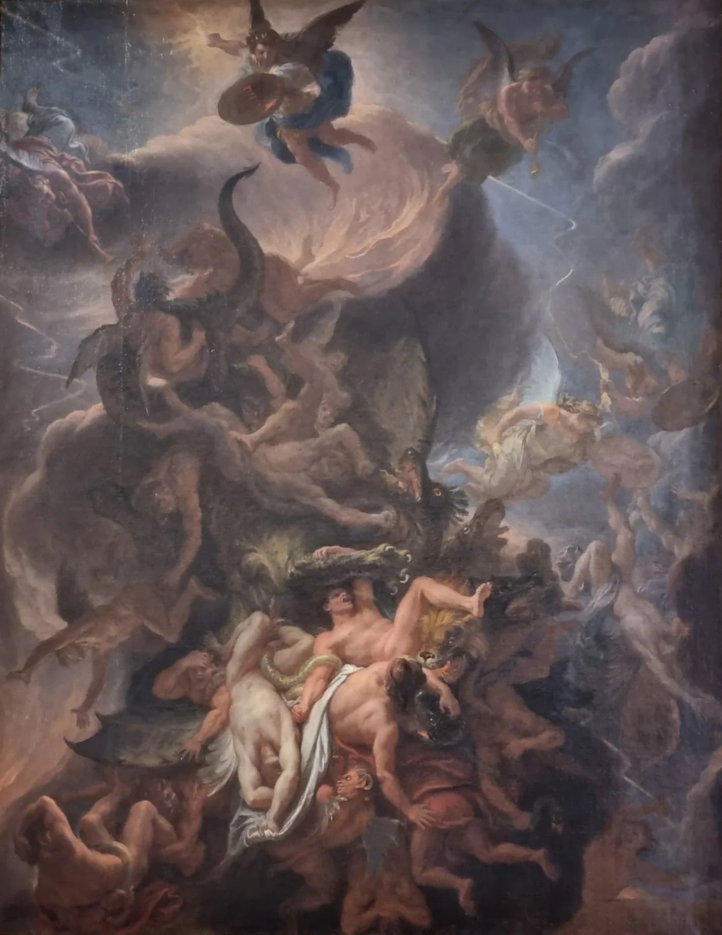La chute des anges rebelles - Charles Le Brun image 1 reproduction artisanale de tableau