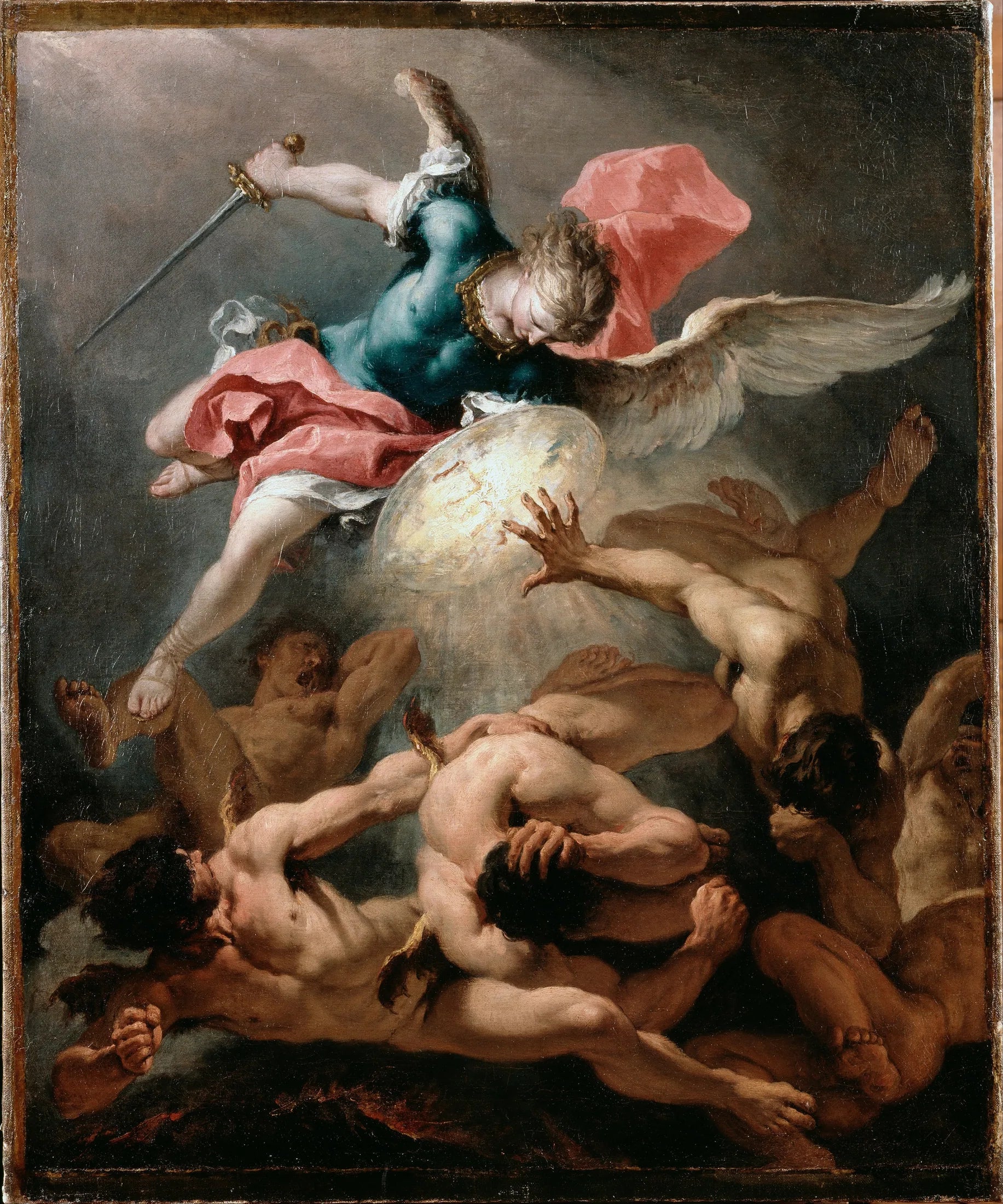 La chute des anges rebelles - Sebastiano Ricci image 1 tableau peint à l’huile sur toile