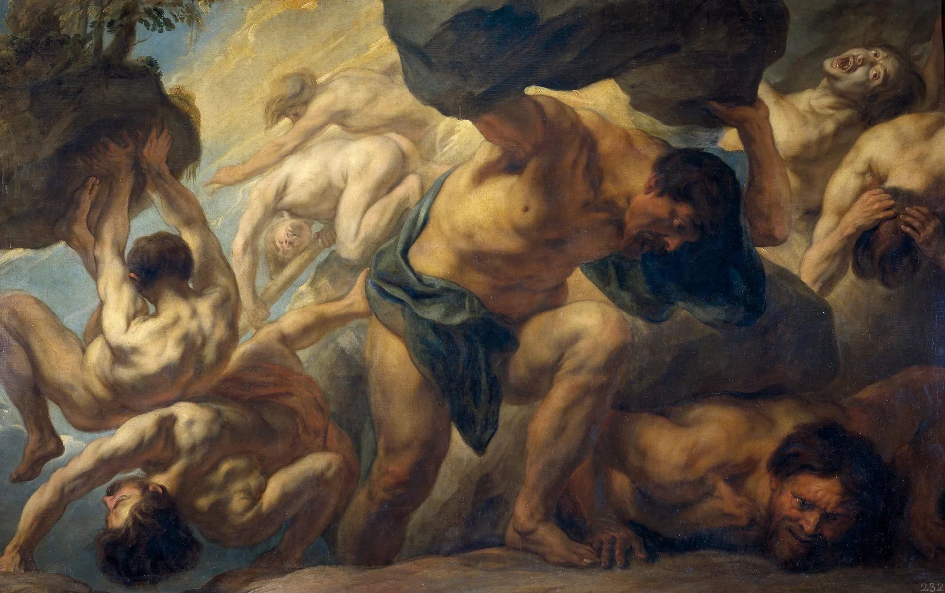 La Chute des Géants - Jacob Jordaens image 1 reproduction artisanale de tableau