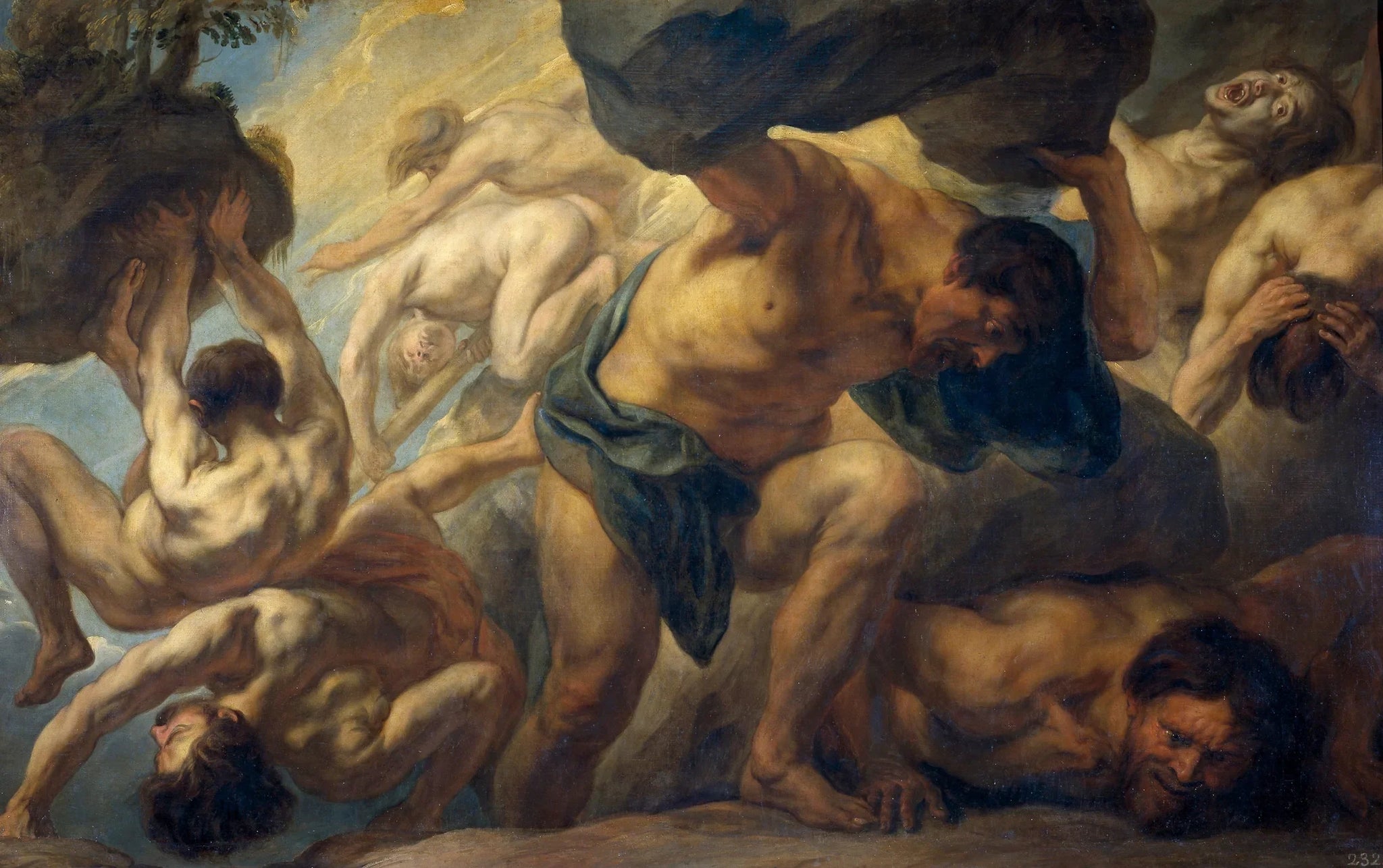 La Chute des Géants - Jacob Jordaens image 1 reproduction artisanale de tableau