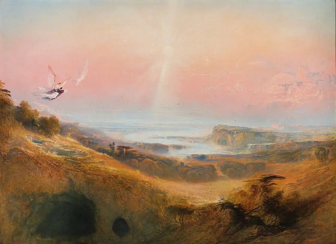 La Cité Céleste et la Rivière de Félicité - John Martin image 1 reproduction de peinture à l’huile
