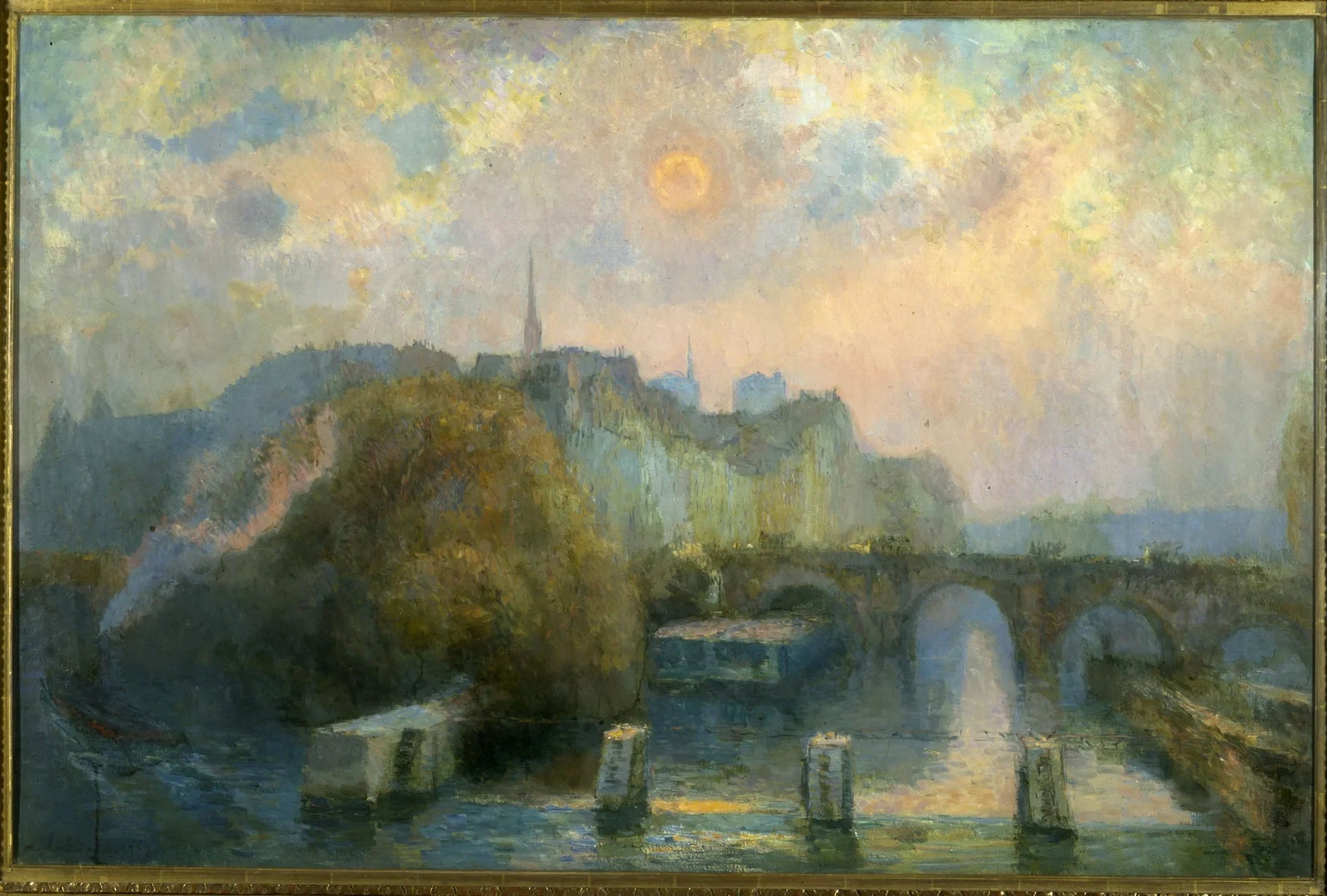 La Cité, Paris, matinée d'automne - Albert Lebourg image 1 copie de tableau peinte à la main