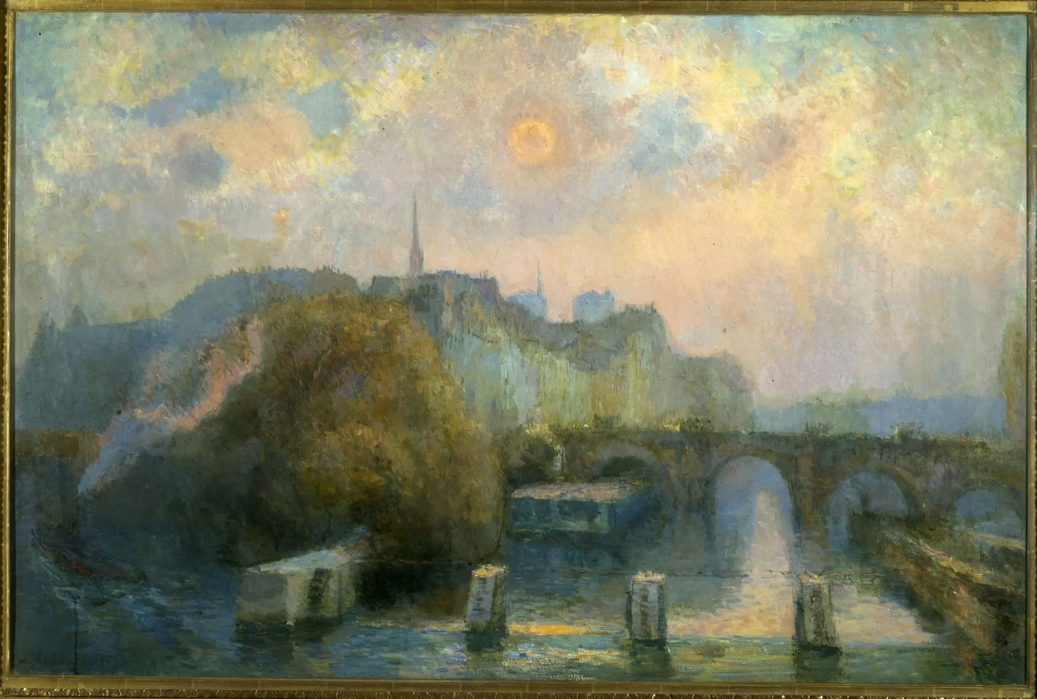 La Cité, Paris, matinée d'automne - Albert Lebourg image 1 copie de tableau peinte à la main