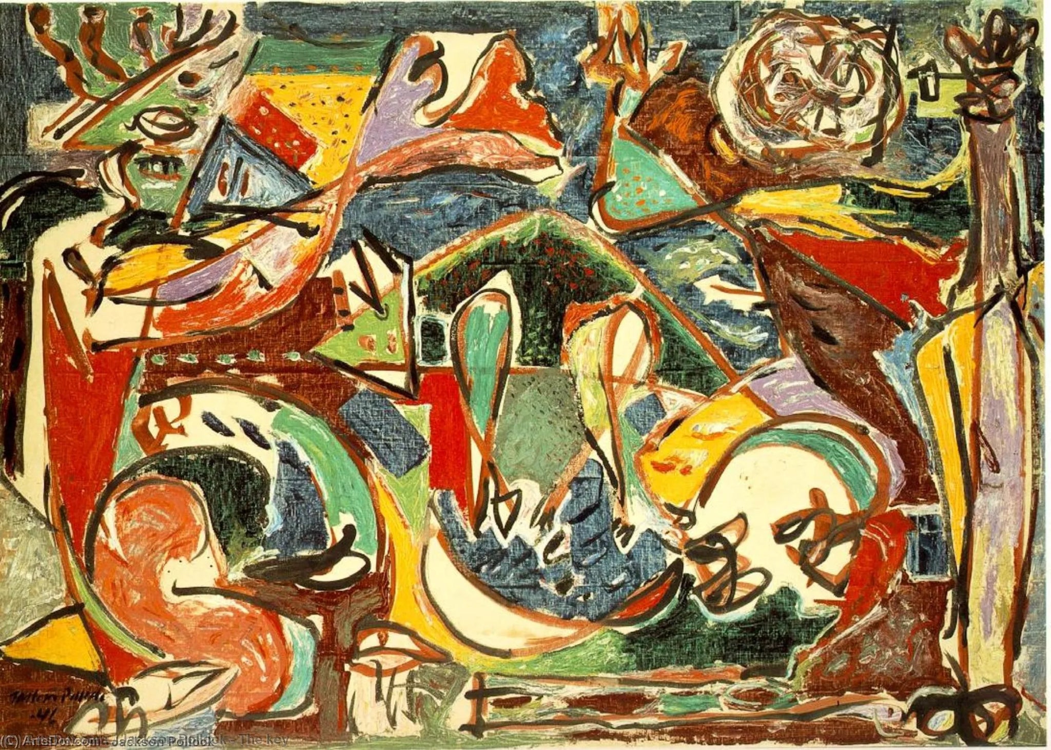 La clé - Jackson Pollock image 1 tableau peint à l’huile sur toile