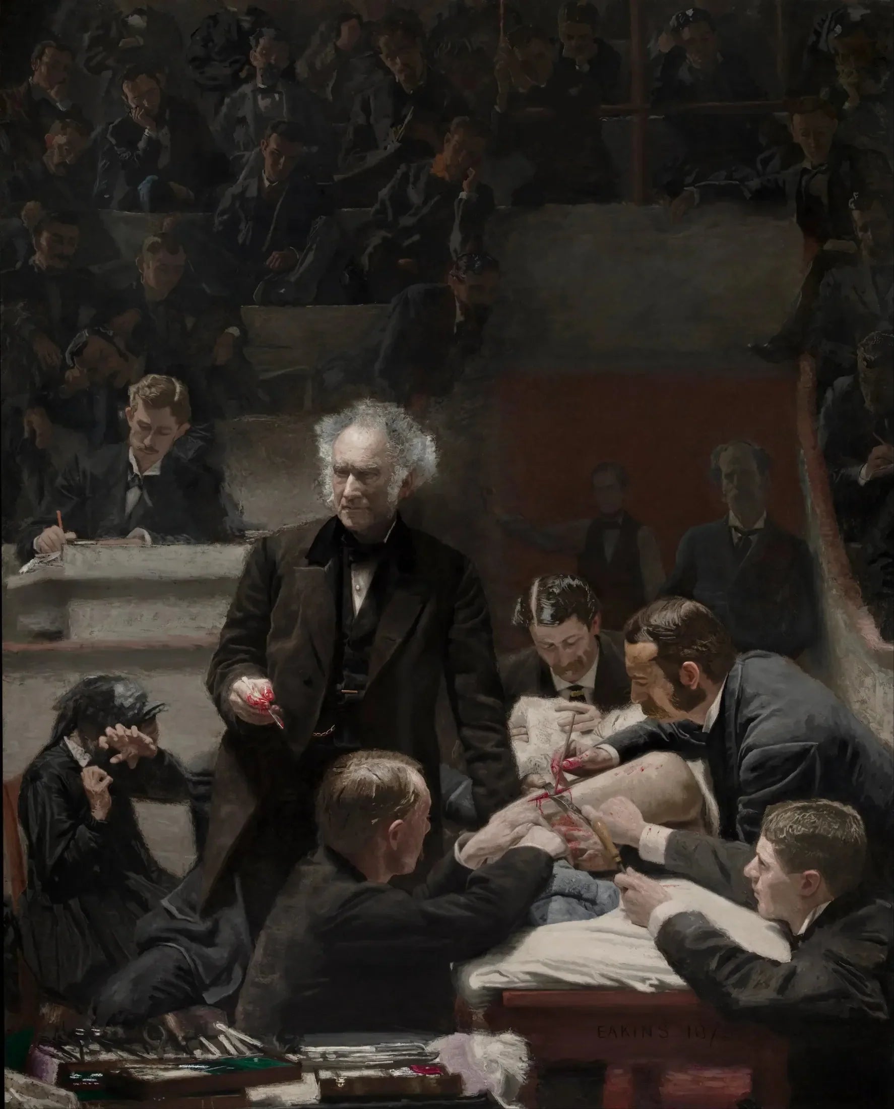 La Clinique du docteur Gross - Thomas Eakins image 1 copie de tableau peinte à la main
