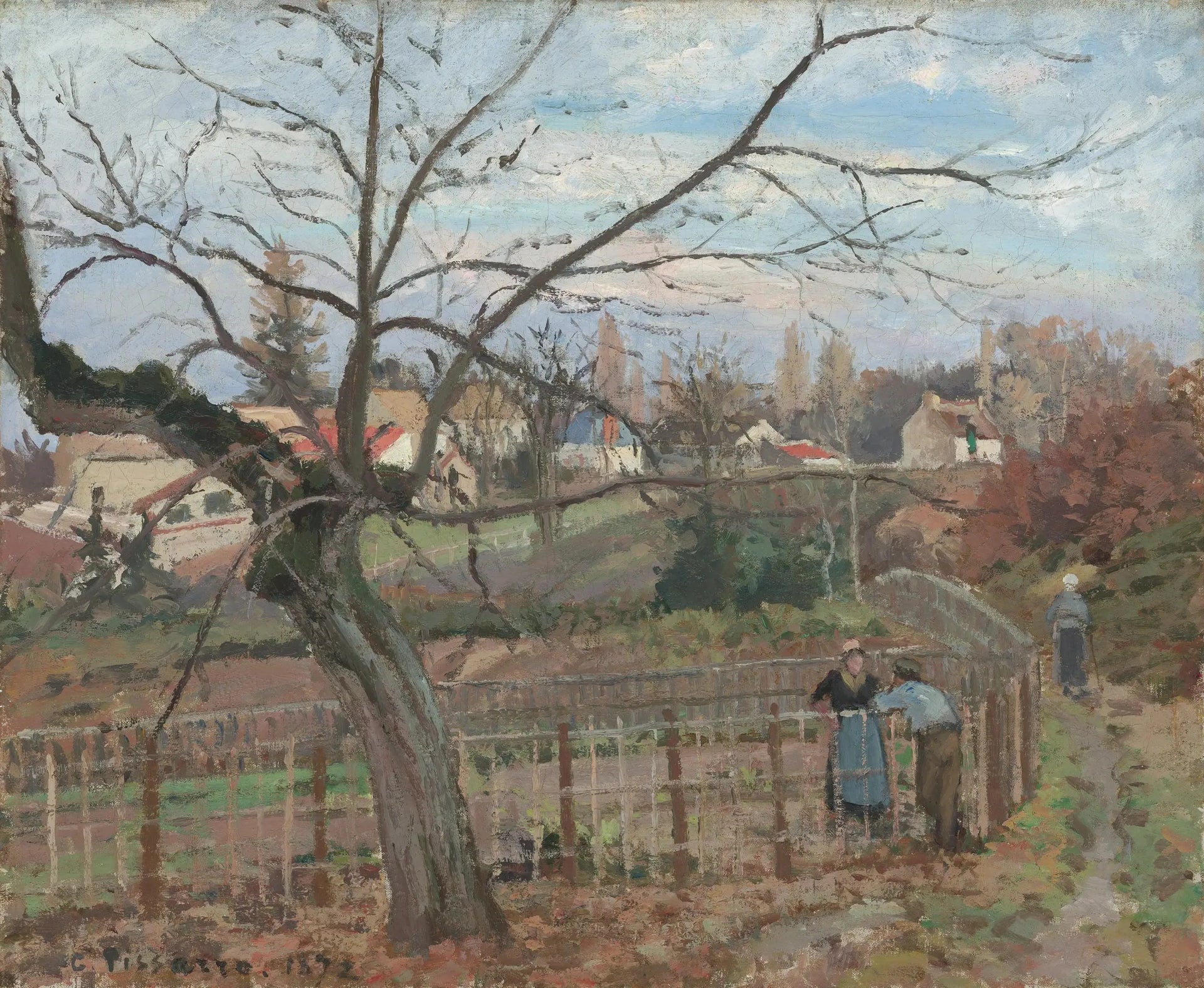 La clôture - Camille Pissarro image 1 reproduction artisanale de tableau