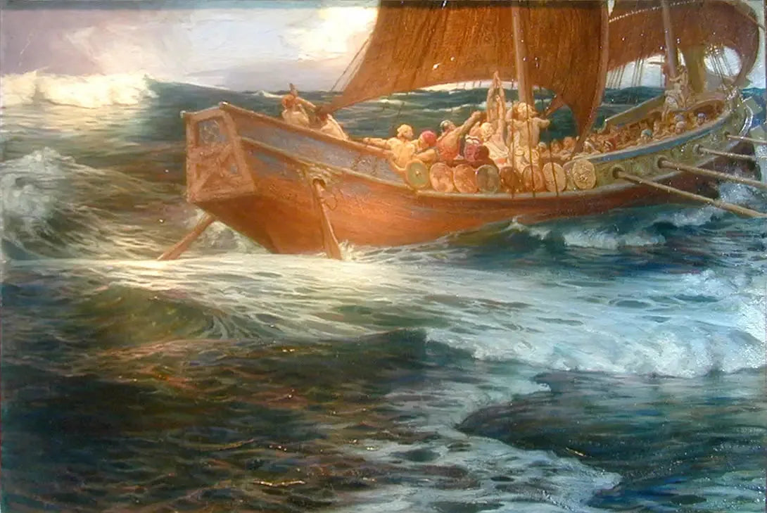 La colère du dieu de la mer - Herbert Draper image 1 tableau peint à l’huile sur toile