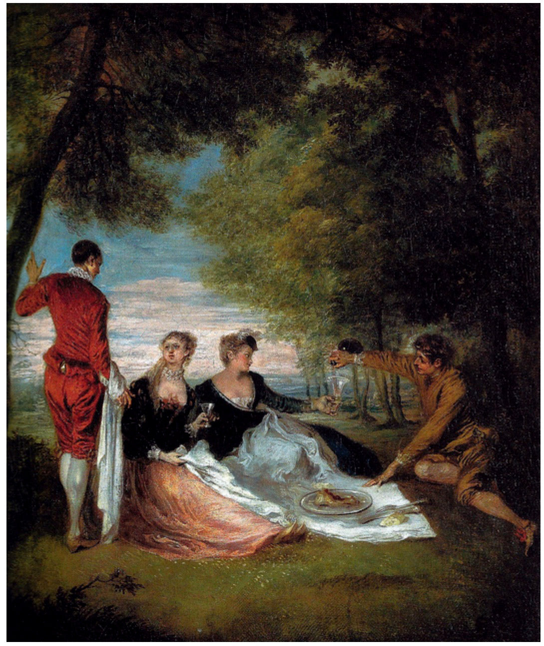 La Collation sur l'herbe - Antoine Watteau image 1 reproduction de peinture à l’huile
