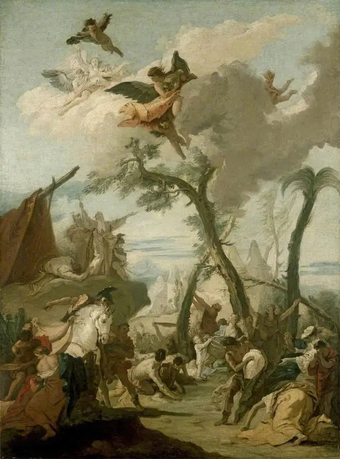 La collecte de la manne - Giovanni Battista Tiepolo image 1 reproduction d’œuvre d’art à l’huile