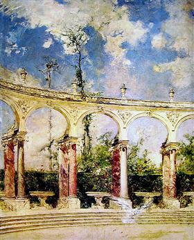 La Colonnade à Versailles - Giovanni Boldini image 1 copie peinte à la main à l’huile
