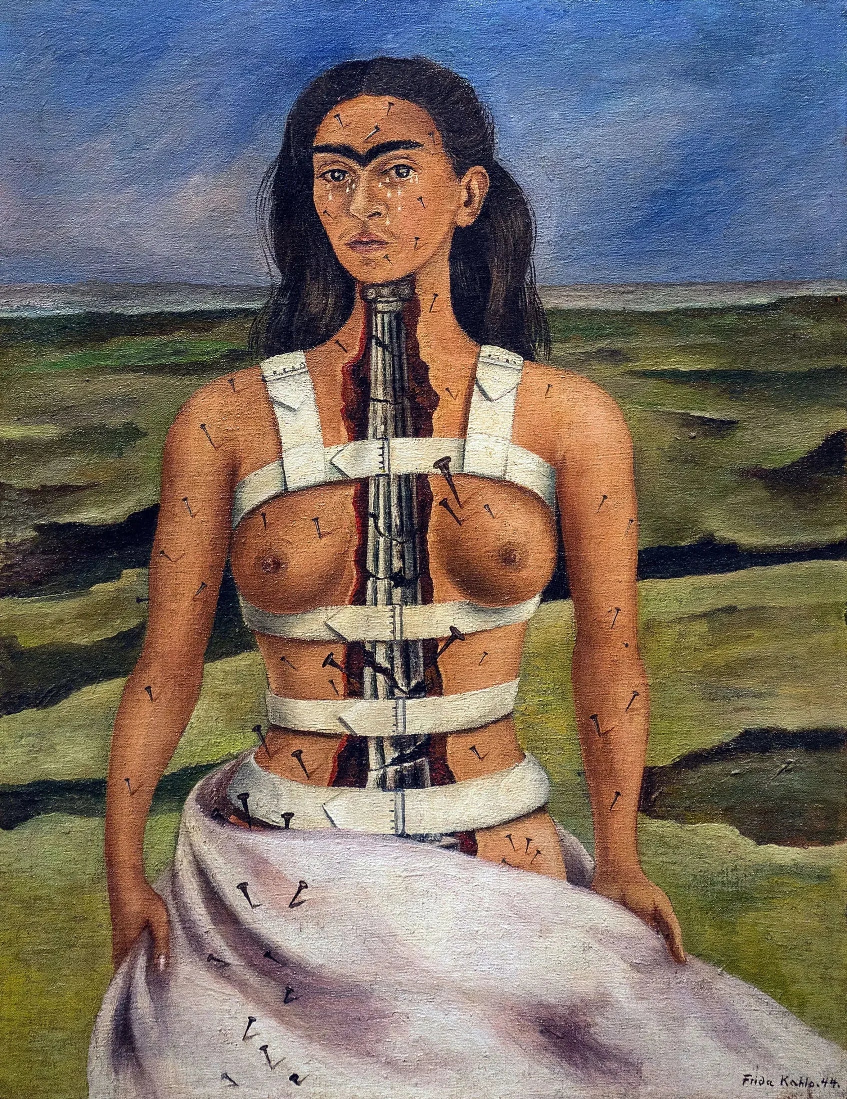 La Colonne brisée - Frida Kahlo image 1 reproduction artisanale de tableau