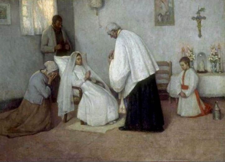 La Communion in extremis - Henri Le Sidaner image 1 reproduction de peinture à l’huile