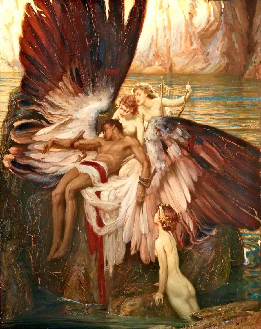 La Complainte pour Icare - Herbert Draper image 1 copie de tableau peinte à la main