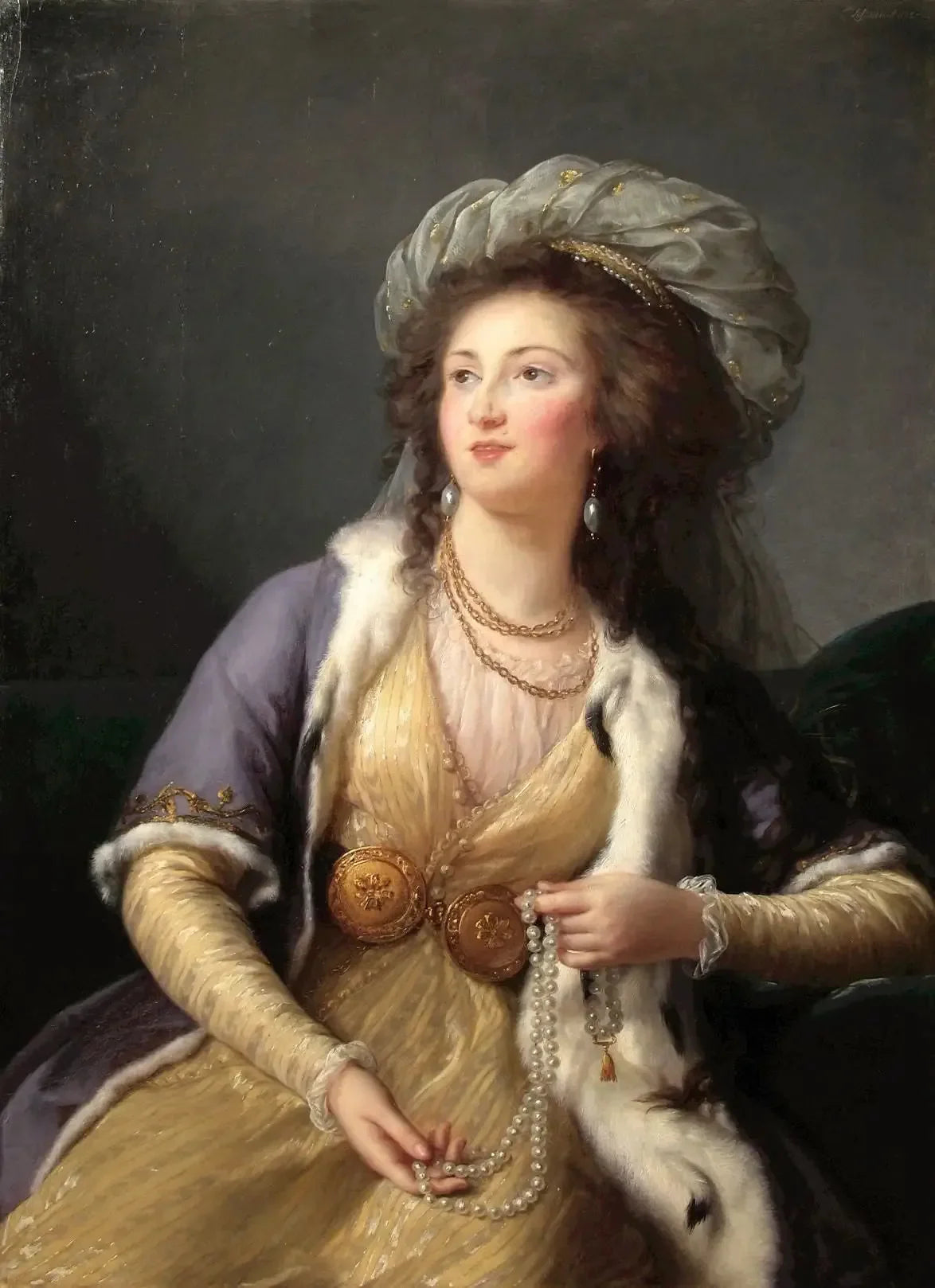 La Comtesse de Clermont-Tonnerreen sultane - Élisabeth Vigée Le Brun image 1 tableau peint à l’huile sur toile