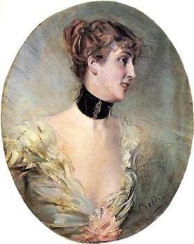 La comtesse Ritzer - Giovanni Boldini image 1 reproduction d’œuvre d’art à l’huile