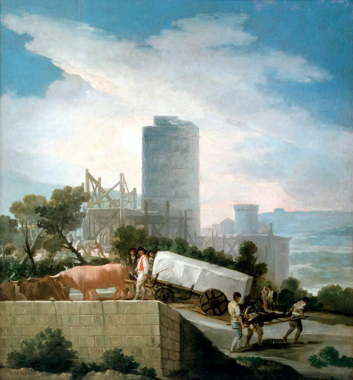 La Conduite d'une charrue - Francisco de Goya image 1 copie peinte à la main à l’huile