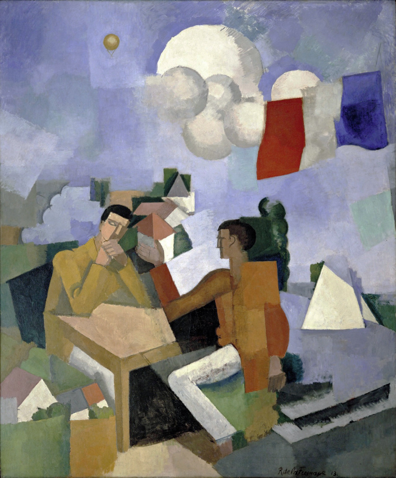 La Conquête de l'Air - Roger de La Fresnaye image 1 reproduction de peinture à l’huile