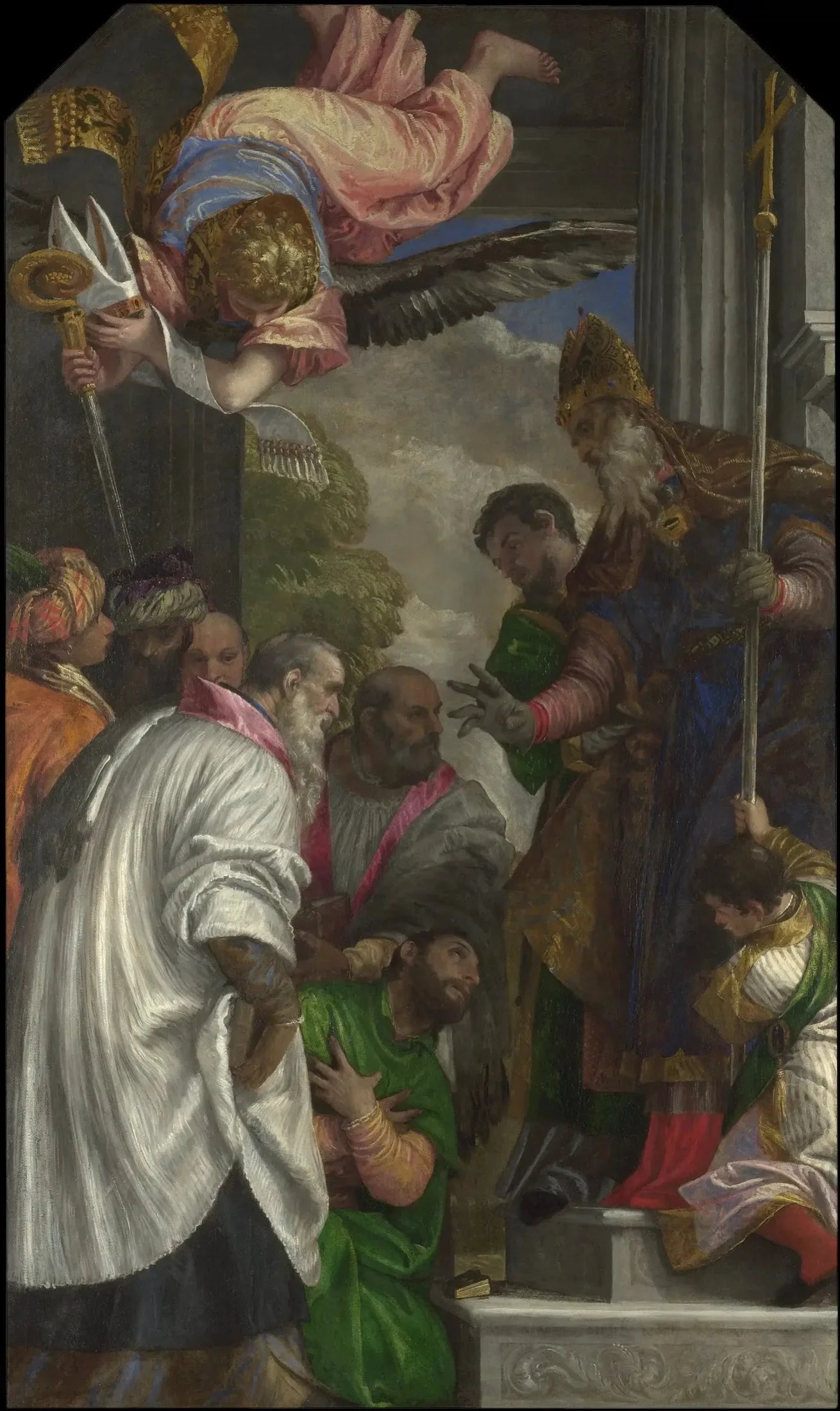 La consécration de Saint Nicolas - Paul Véronèse image 1 copie de tableau peinte à la main