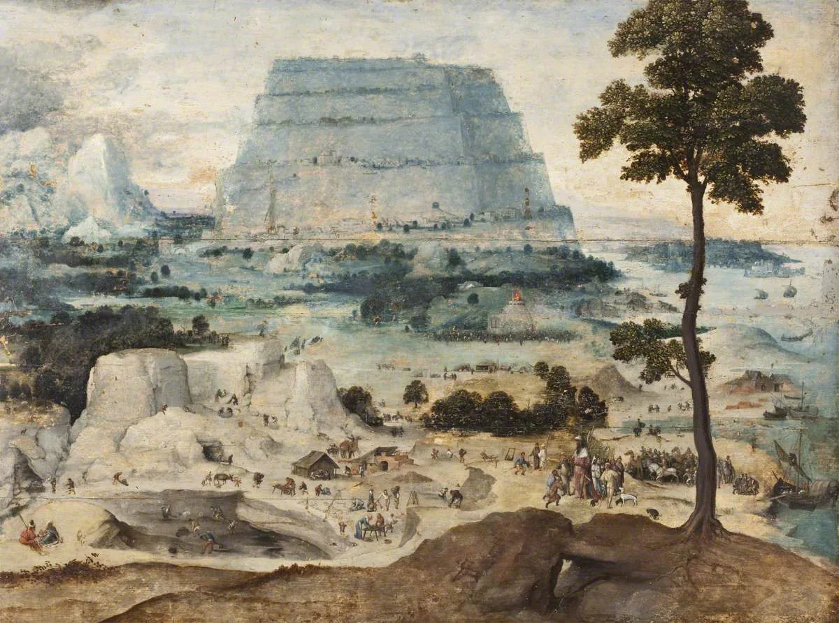 La construction de la tour de Babel - Joachim Patinier image 1 tableau peint à l’huile sur toile