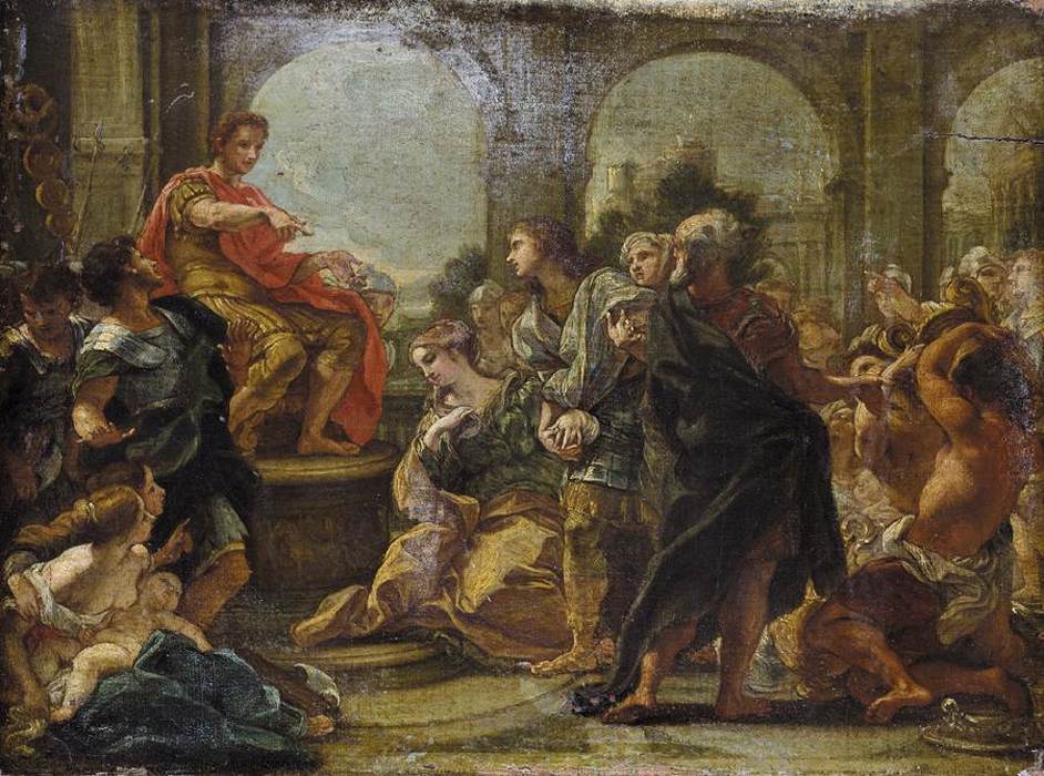 La continence de Scipion - Giovanni Battista Gaulli image 1 tableau peint à l’huile sur toile