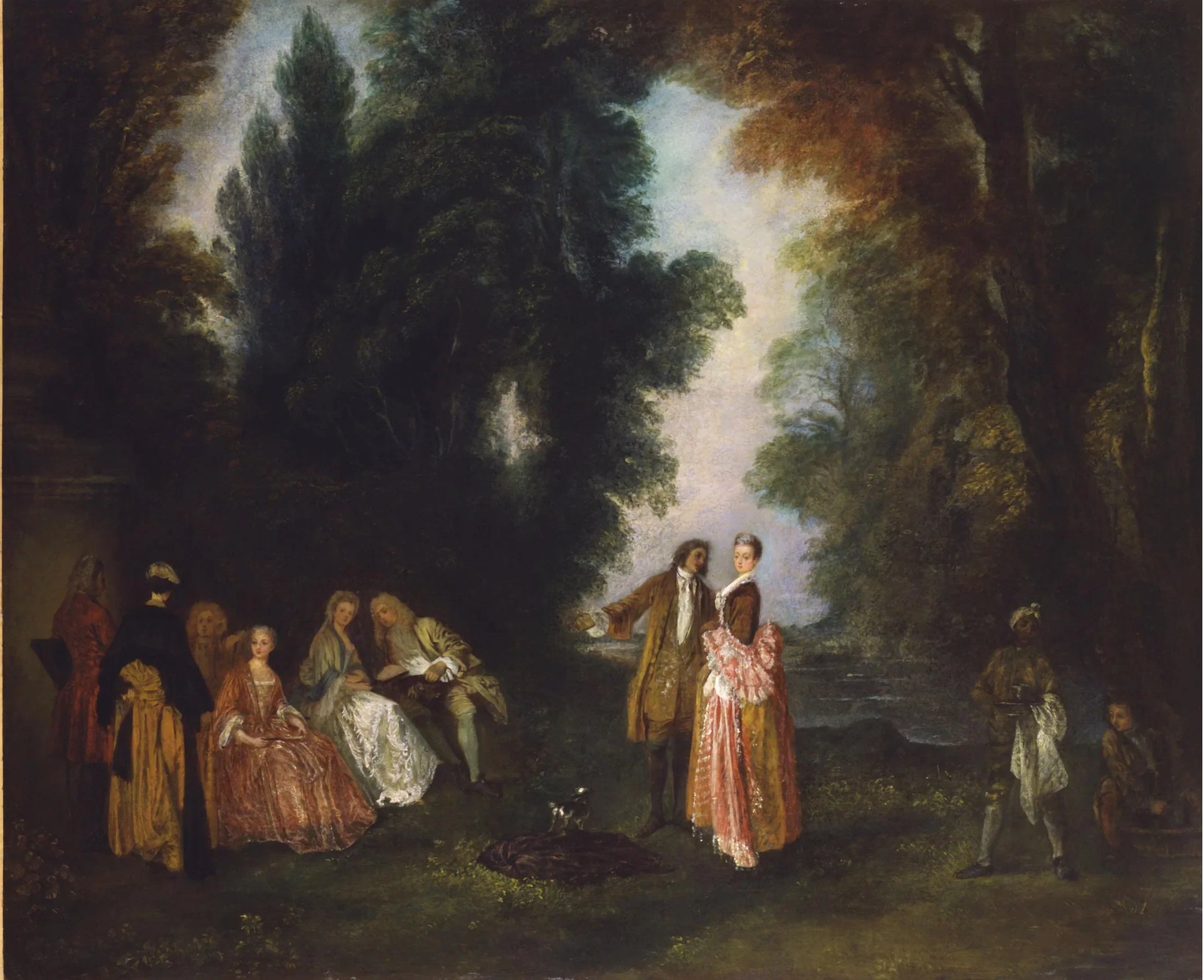 La Conversation - Antoine Watteau image 1 reproduction réalisée par Alpha Reproduction