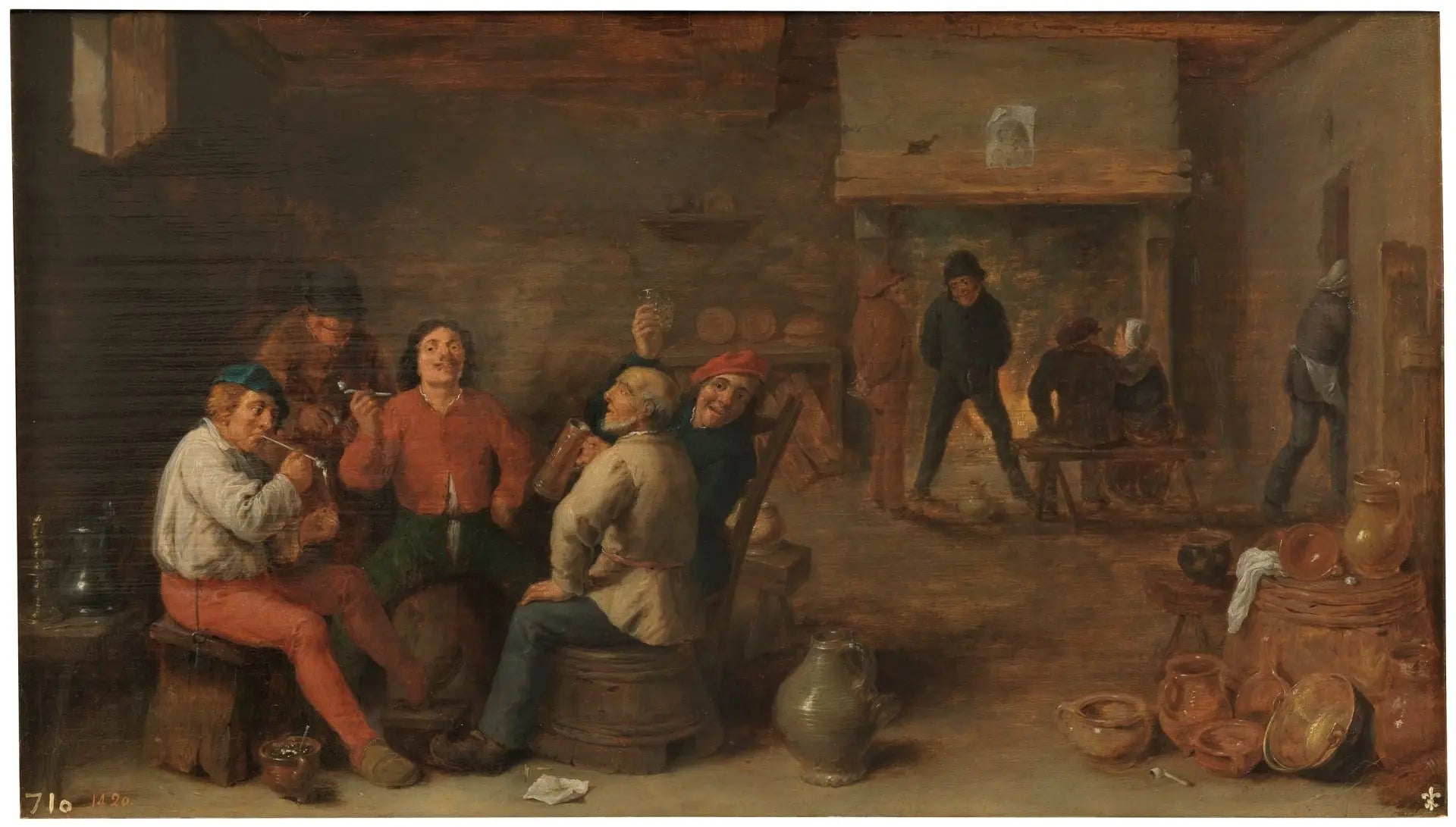 La conversation - David Teniers le Jeune image 1 reproduction artisanale de tableau