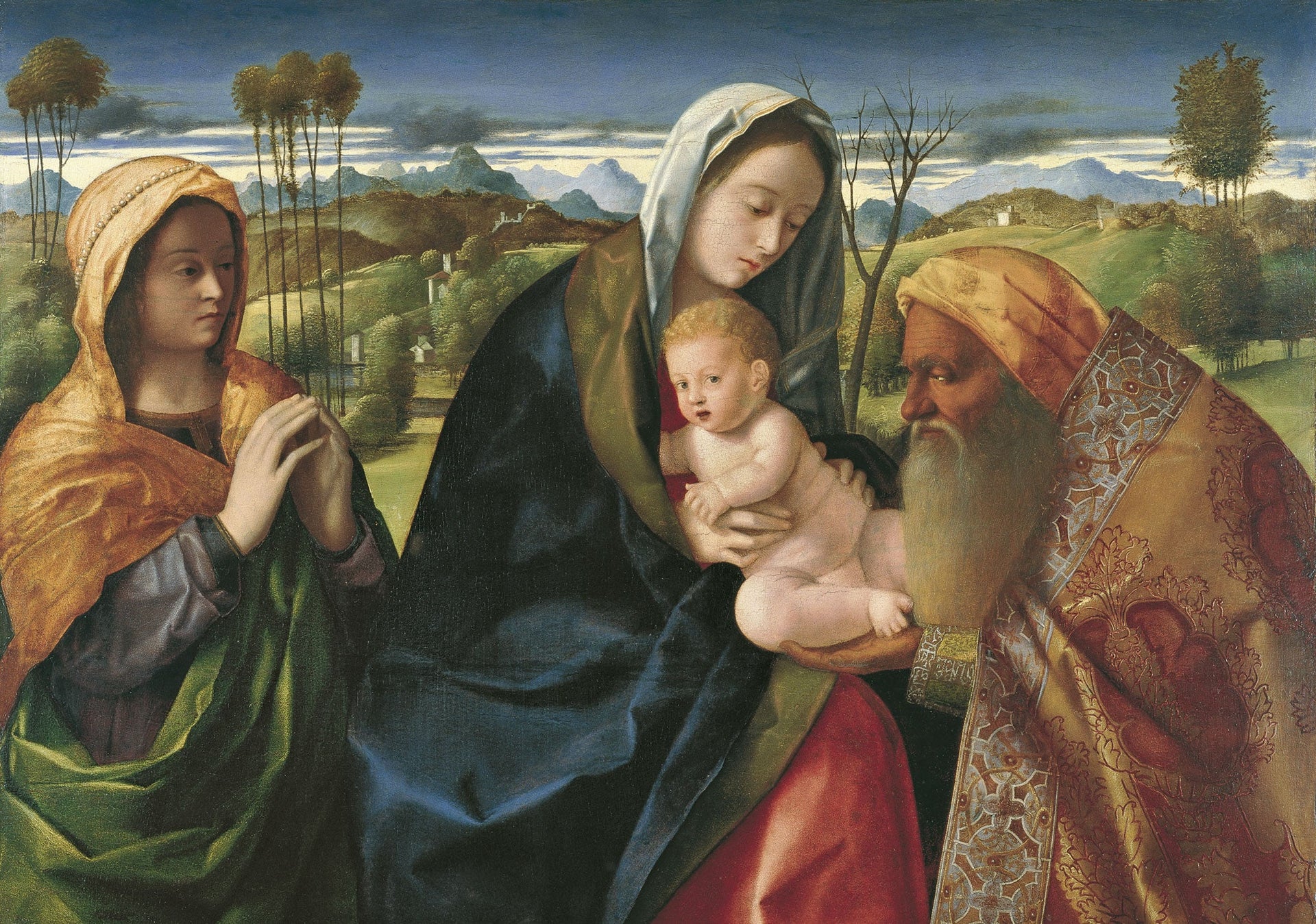 La Conversation sacrée - Giovanni Bellini image 1 tableau peint à l’huile sur toile