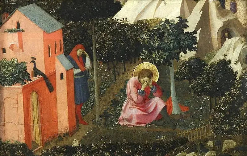 La Conversion de saint Augustin - Fra Angelico image 1 tableau peint à l’huile sur toile
