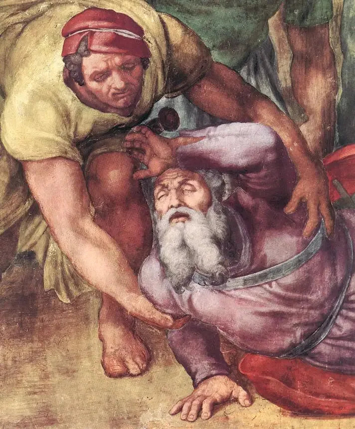 La Conversion de saint Paul, détail. - Michel-Ange image 1 reproduction d’œuvre d’art à l’huile