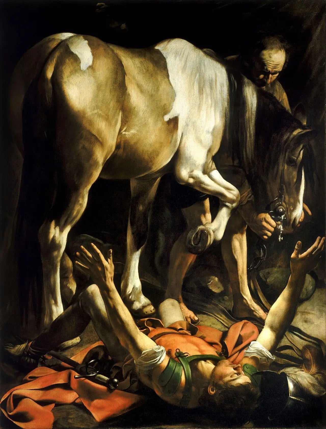 La Conversion de Saint Paul sur le chemin de Damas - Le Caravage image 1 copie de tableau peinte à la main