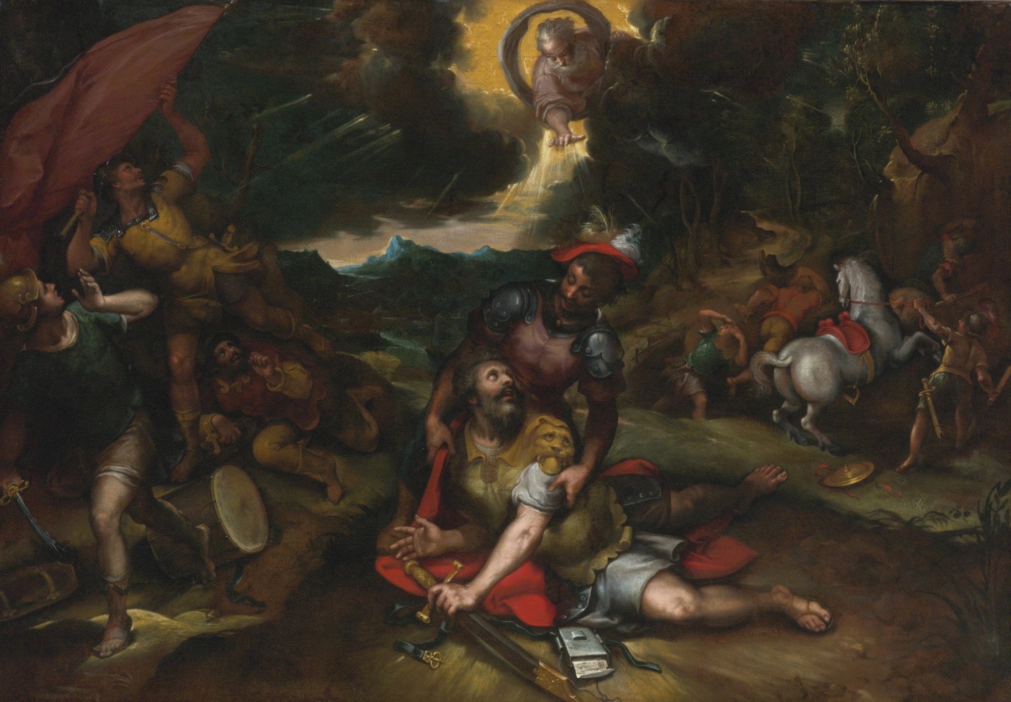 La conversion de Saül - Denis Calvaert image 1 reproduction d’œuvre d’art à l’huile