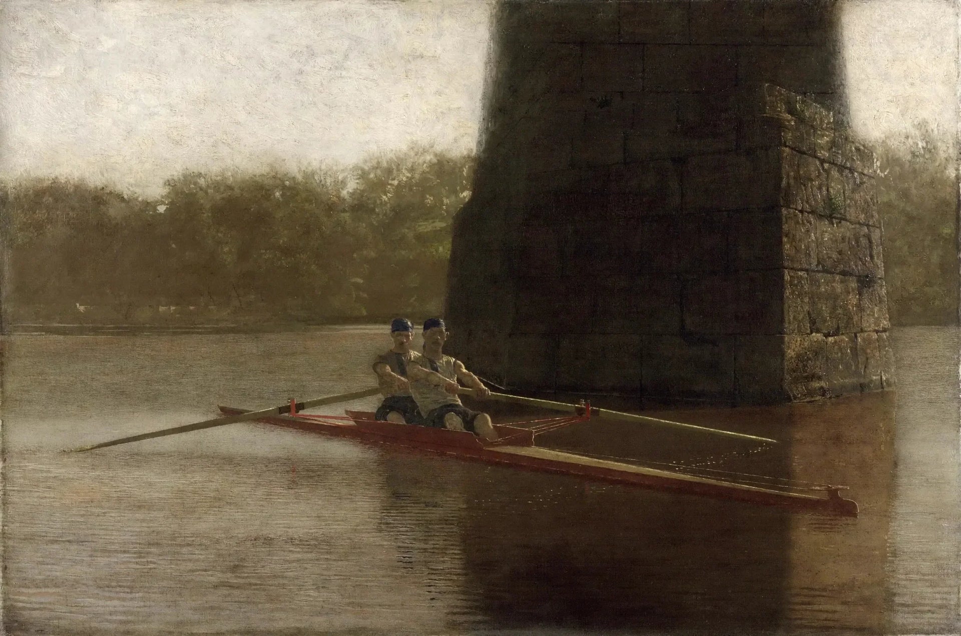 La coque à deux rames - Thomas Eakins image 1 copie de tableau peinte à la main