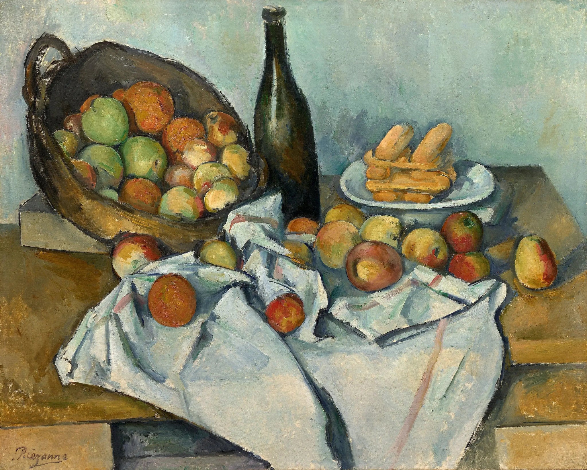 La Corbeille de pommes - Paul Cézanne image 1 copie peinte à la main à l’huile
