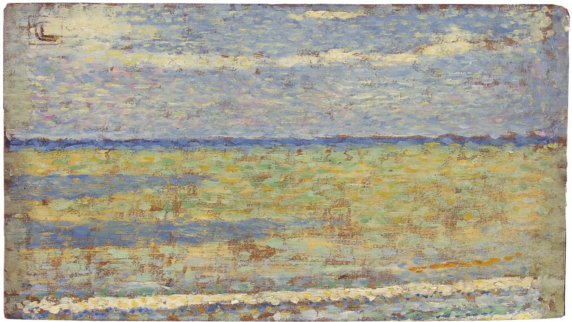 La côte à Heyst, marée descendante - Georges Lemmen image 1 tableau peint à l’huile sur toile