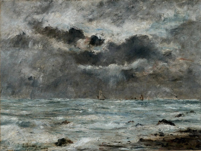 La côte à Trouville - Eugène Boudin