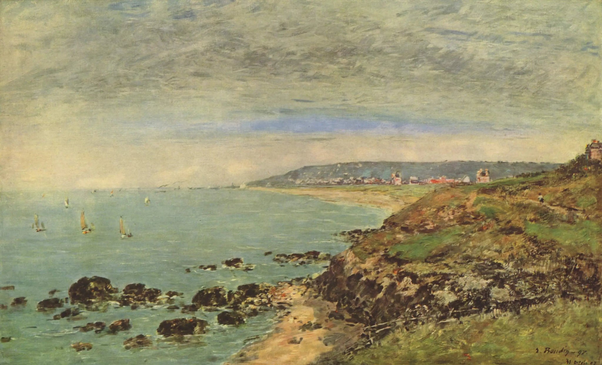 La côte atlantique près de Benerville - Eugène Boudin image 1 reproduction réalisée par Alpha Reproduction