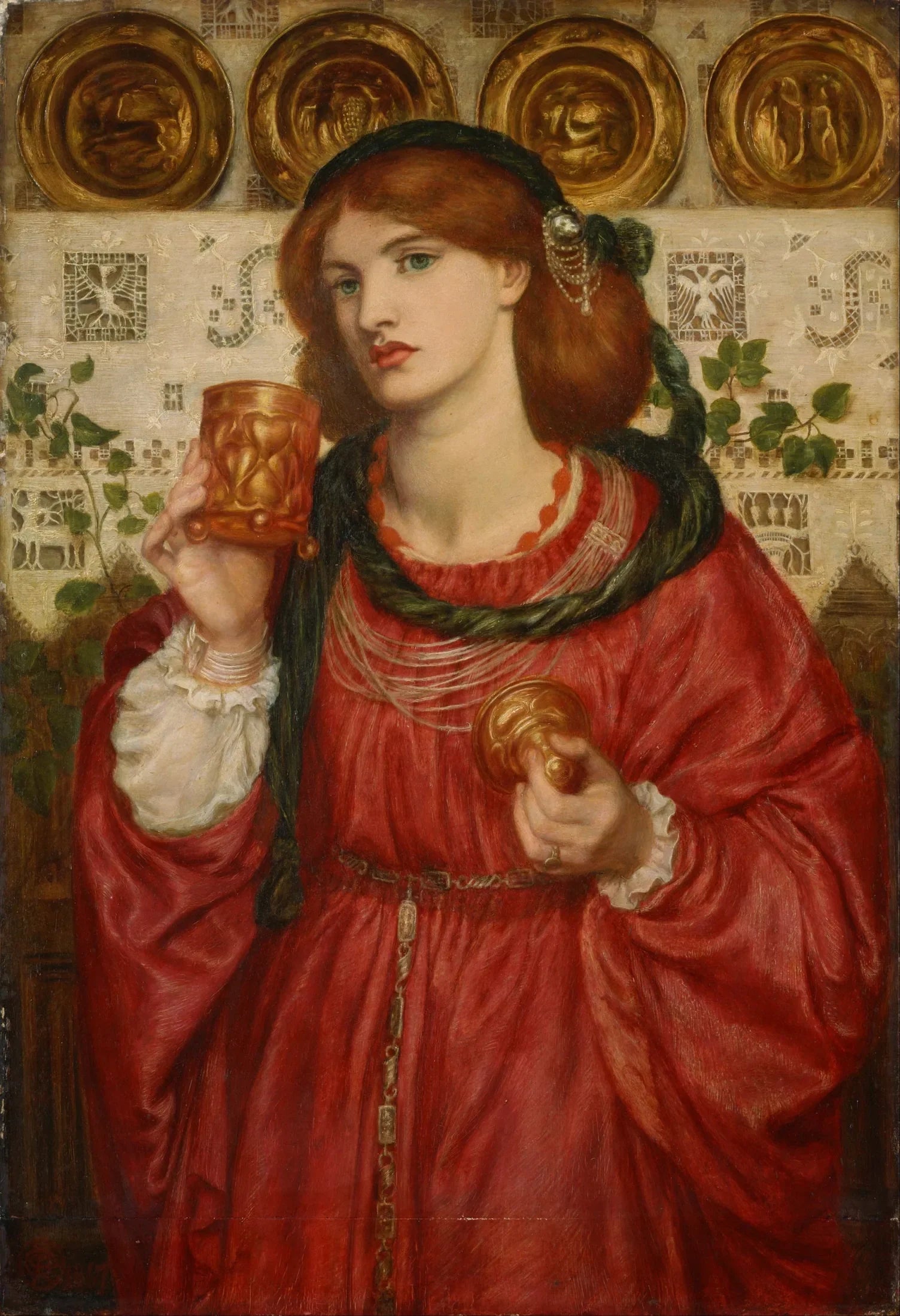 La Coupe d'amour - Dante Gabriel Rossetti image 1 reproduction d’œuvre d’art à l’huile