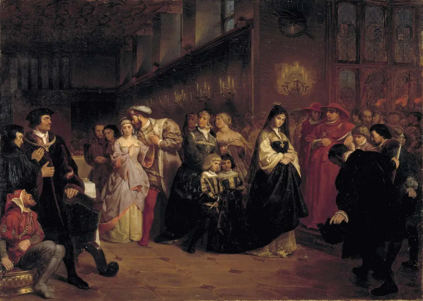La cour d'Anne Boleyn - Emanuel Leutze image 1 reproduction réalisée par Alpha Reproduction