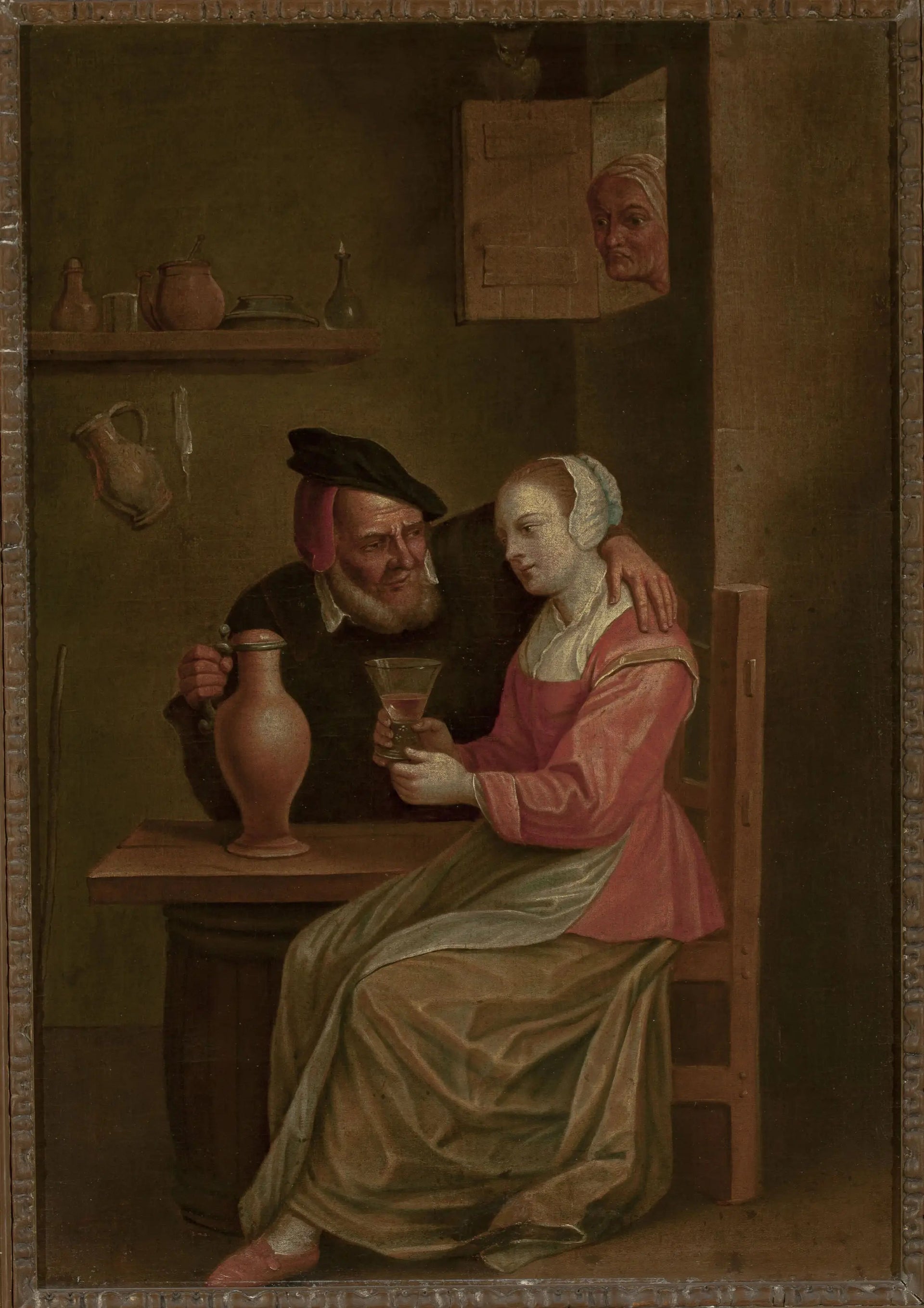 La cour d'un vieil homme - David Teniers le Jeune image 1 copie de tableau peinte à la main