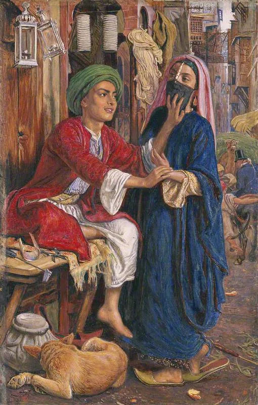 La cour du fabricant de lanternes - William Holman Hunt image 1 reproduction artisanale de tableau