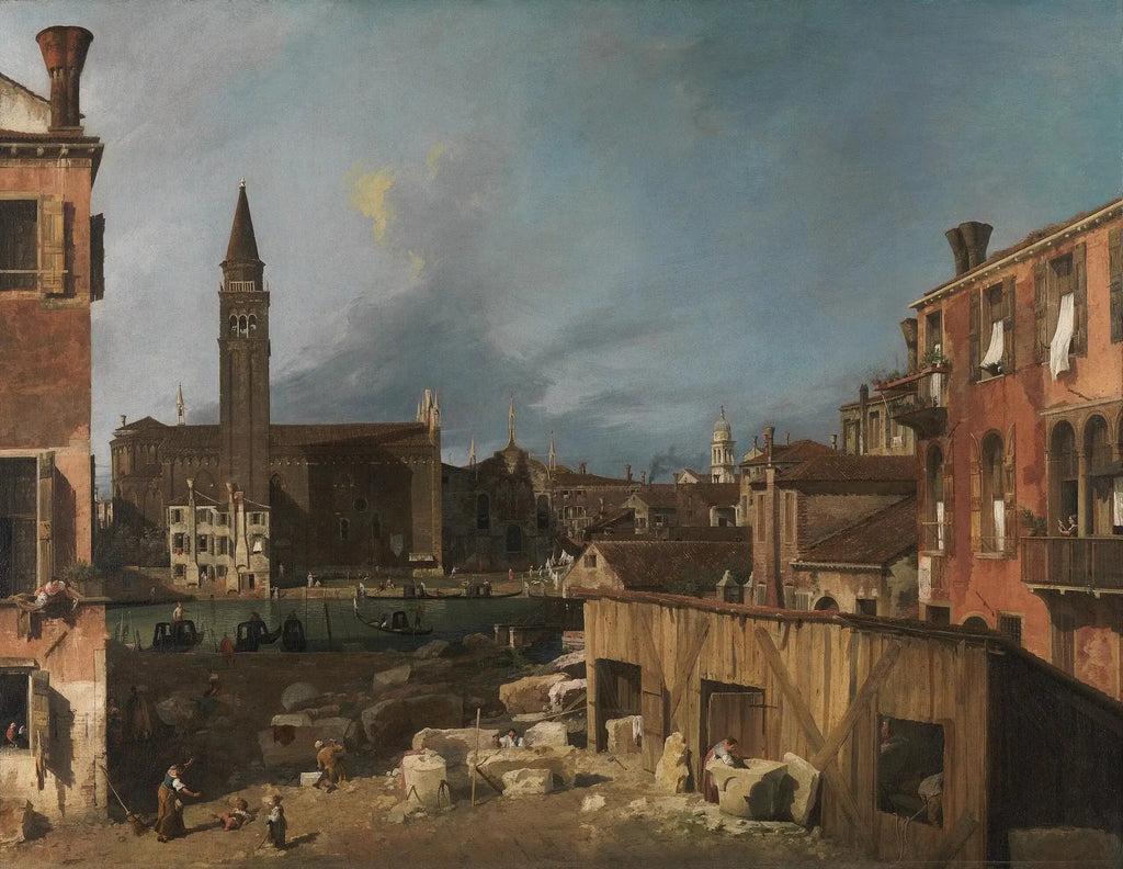 La Cour du tailleur de pierre - Canaletto image 1 reproduction réalisée par Alpha Reproduction
