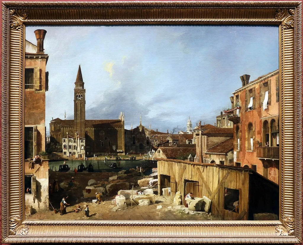 La Cour du tailleur de pierre - Canaletto image 2 reproduction de peinture à l’huile