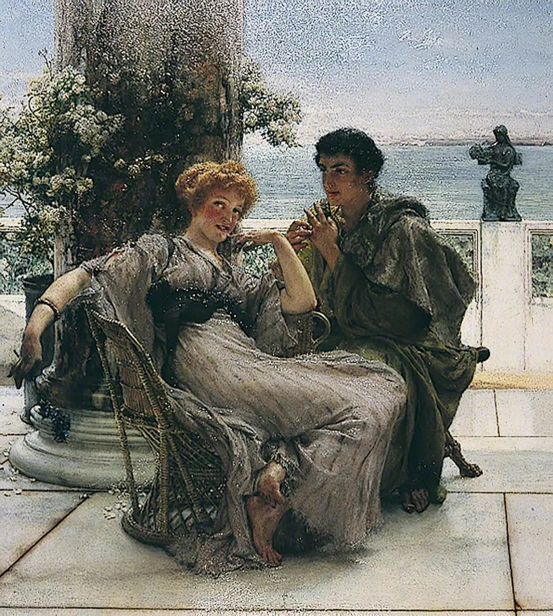 La cour (La proposition) - Lawrence Alma-Tadema image 1 reproduction réalisée par Alpha Reproduction