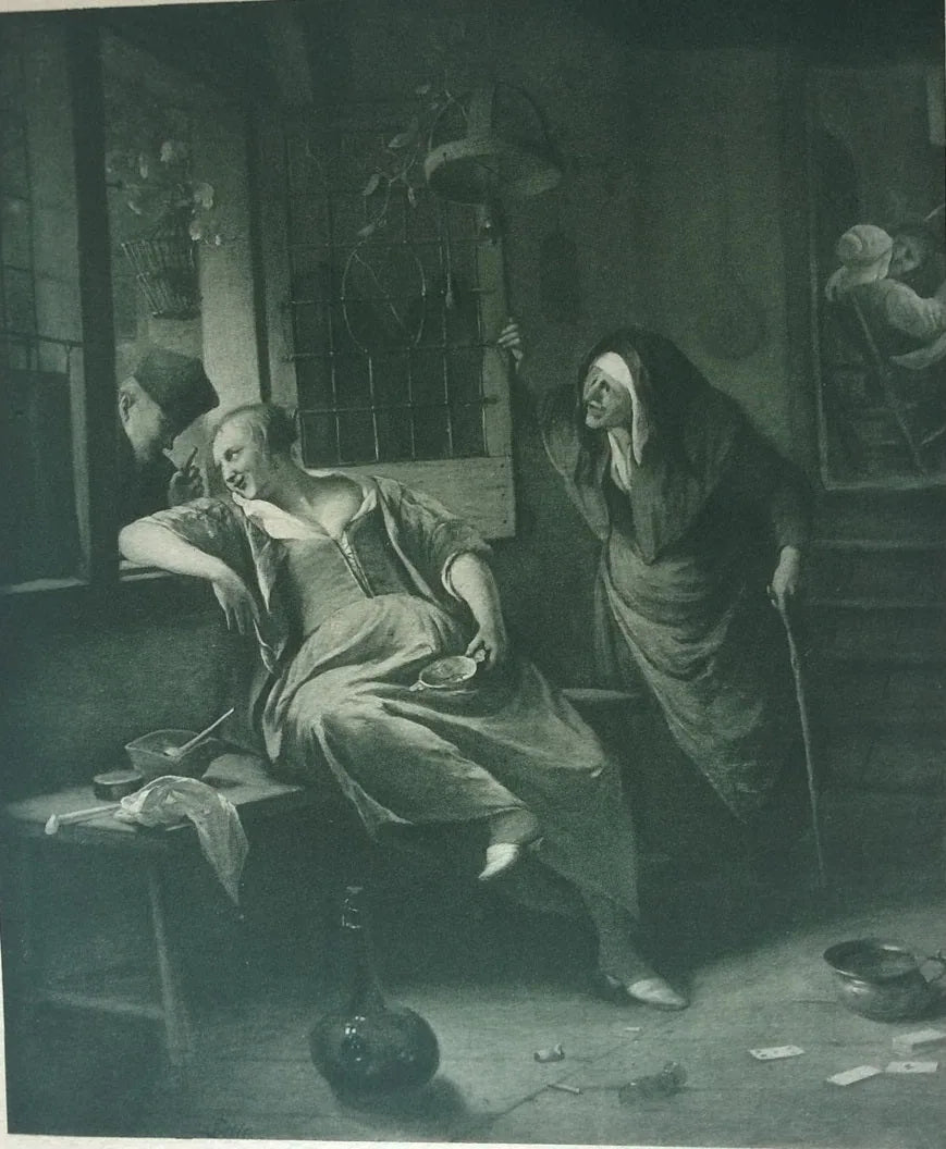 La courtisane et le jésuite - Jan Steen image 1 copie peinte à la main à l’huile