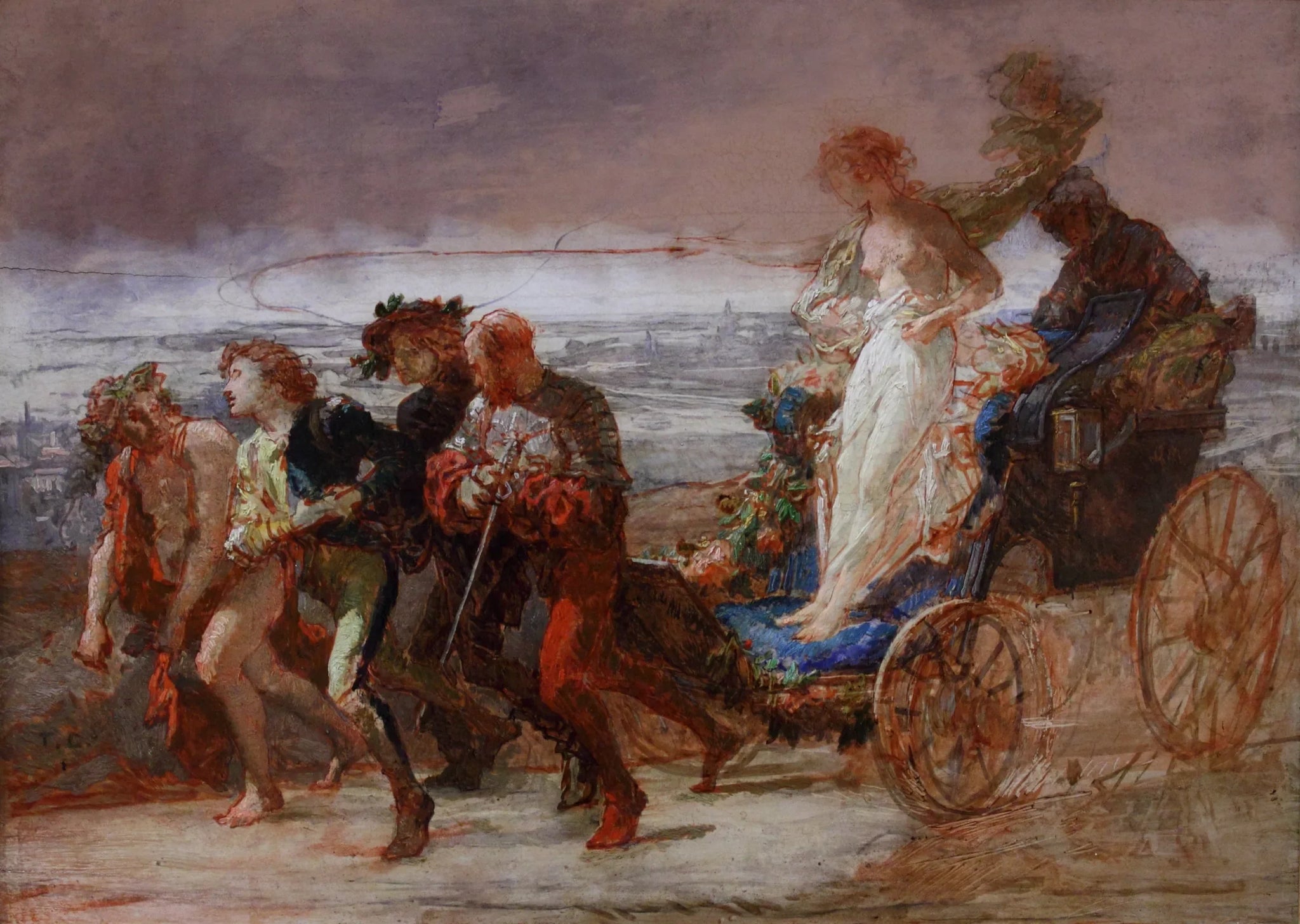 La Courtisane - Thomas Couture image 1 copie de tableau peinte à la main