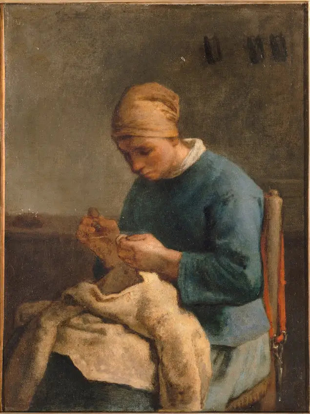 La Couseuse - Jean-François Millet image 1 tableau peint à l’huile sur toile